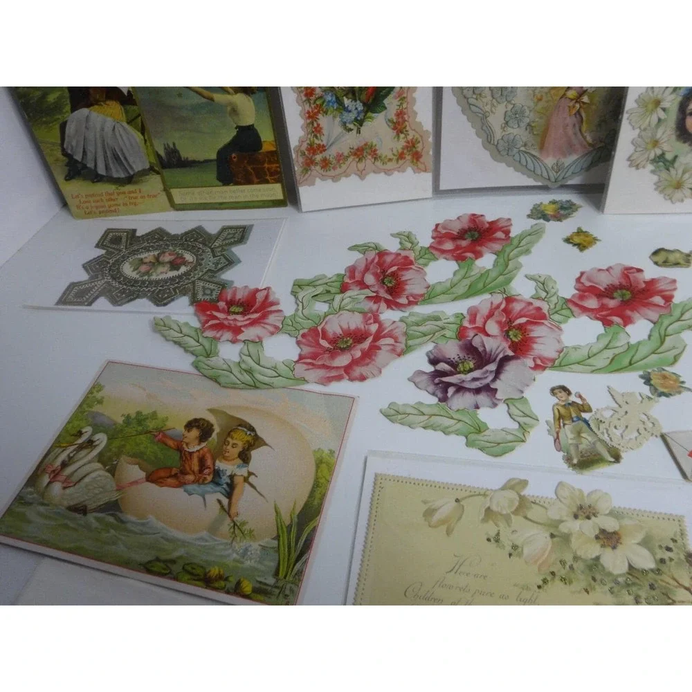 Antique German Die Cut‎ Victorian Valentines Early 1900s Germany & More